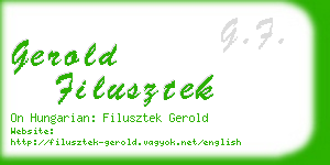 gerold filusztek business card